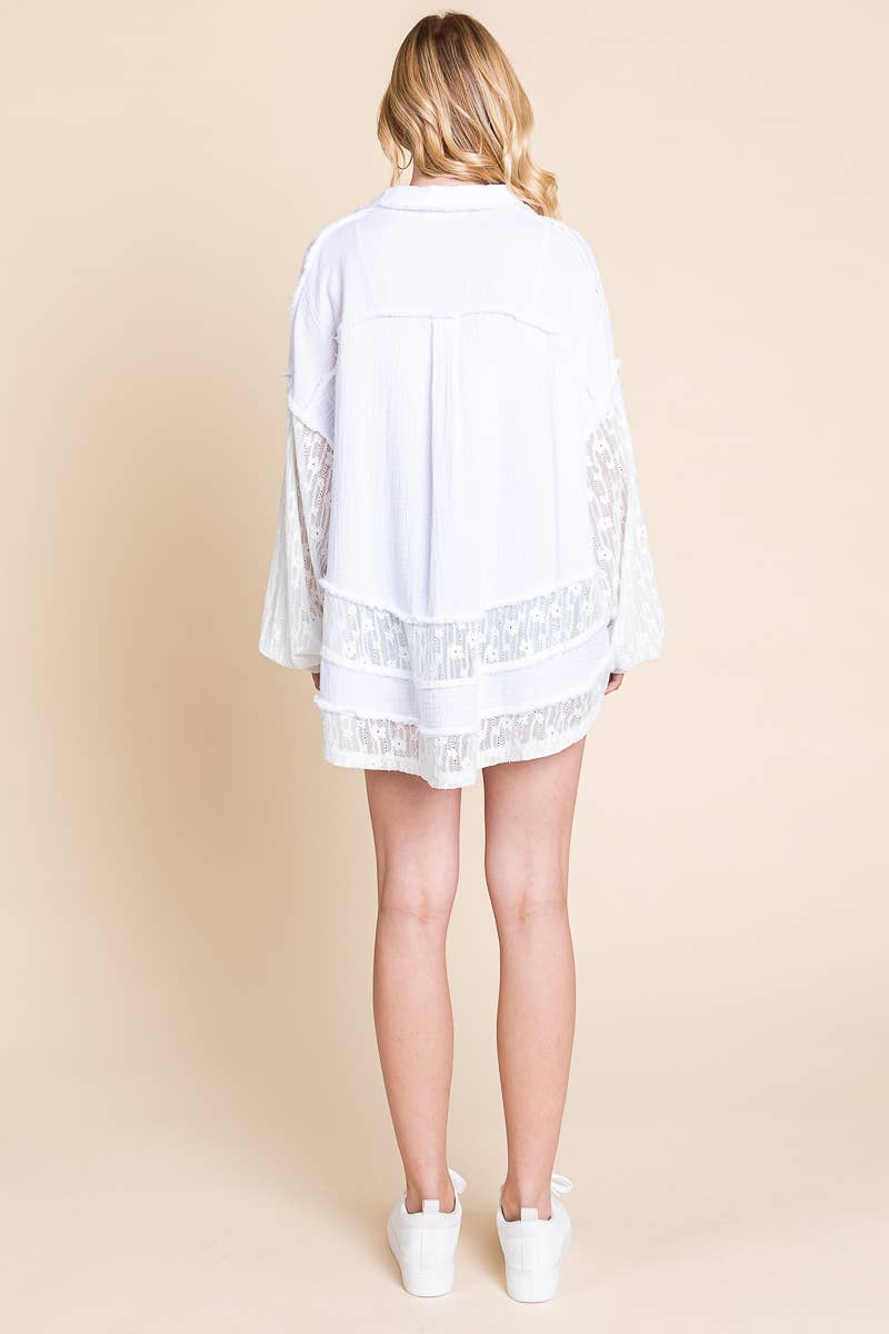 Cotton & Lace Blouse