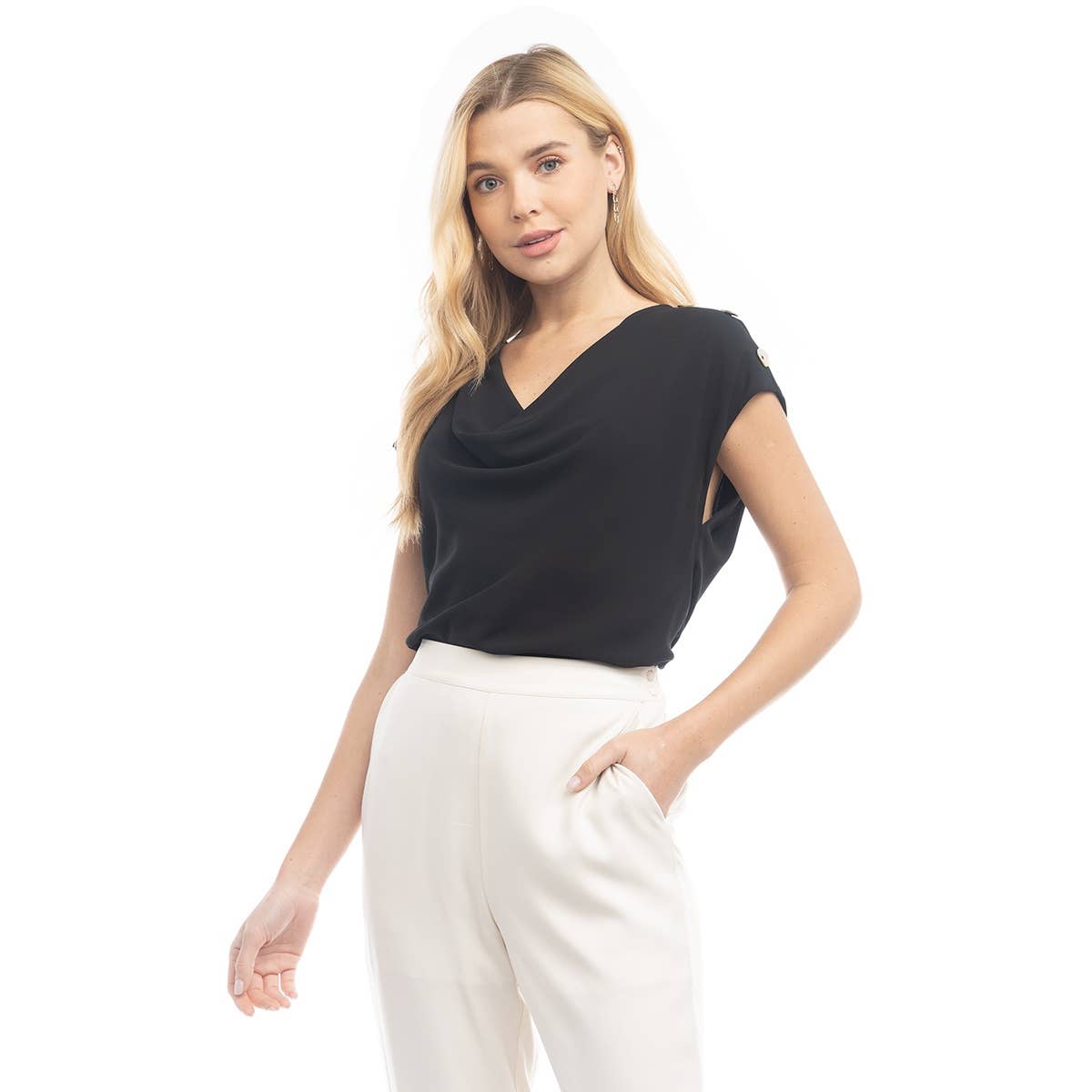Draped Neck Blouse