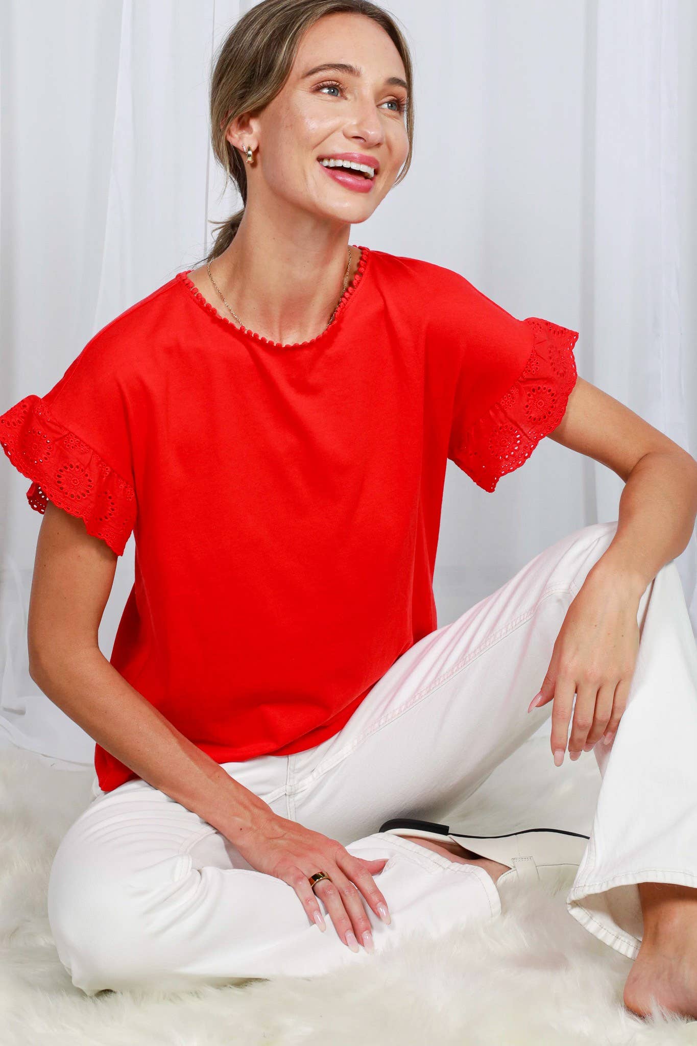 Elenore Eyelet Top