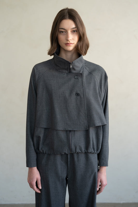 High Neck Two Way Jacket