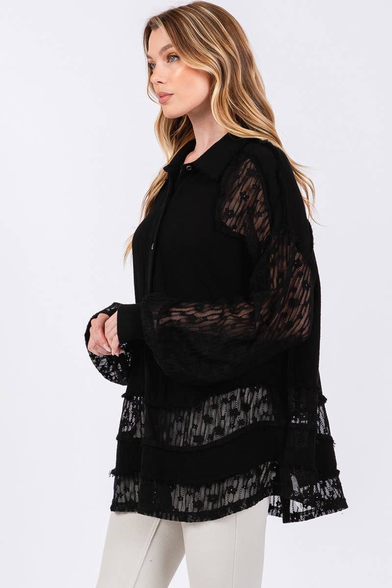 Cotton & Lace Blouse