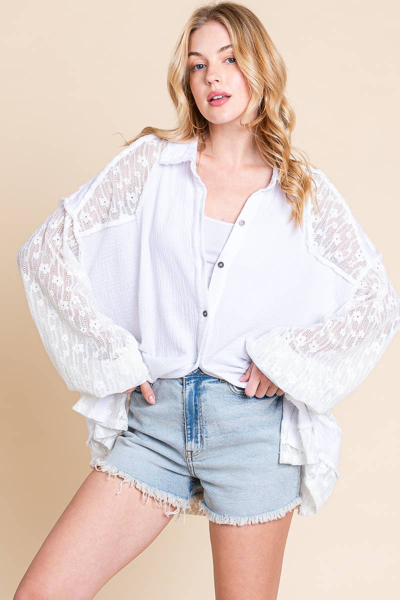 Cotton & Lace Blouse