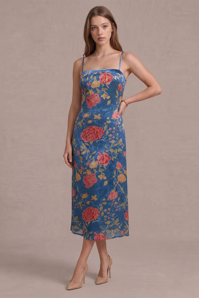 Petals and Poise Midi Dress