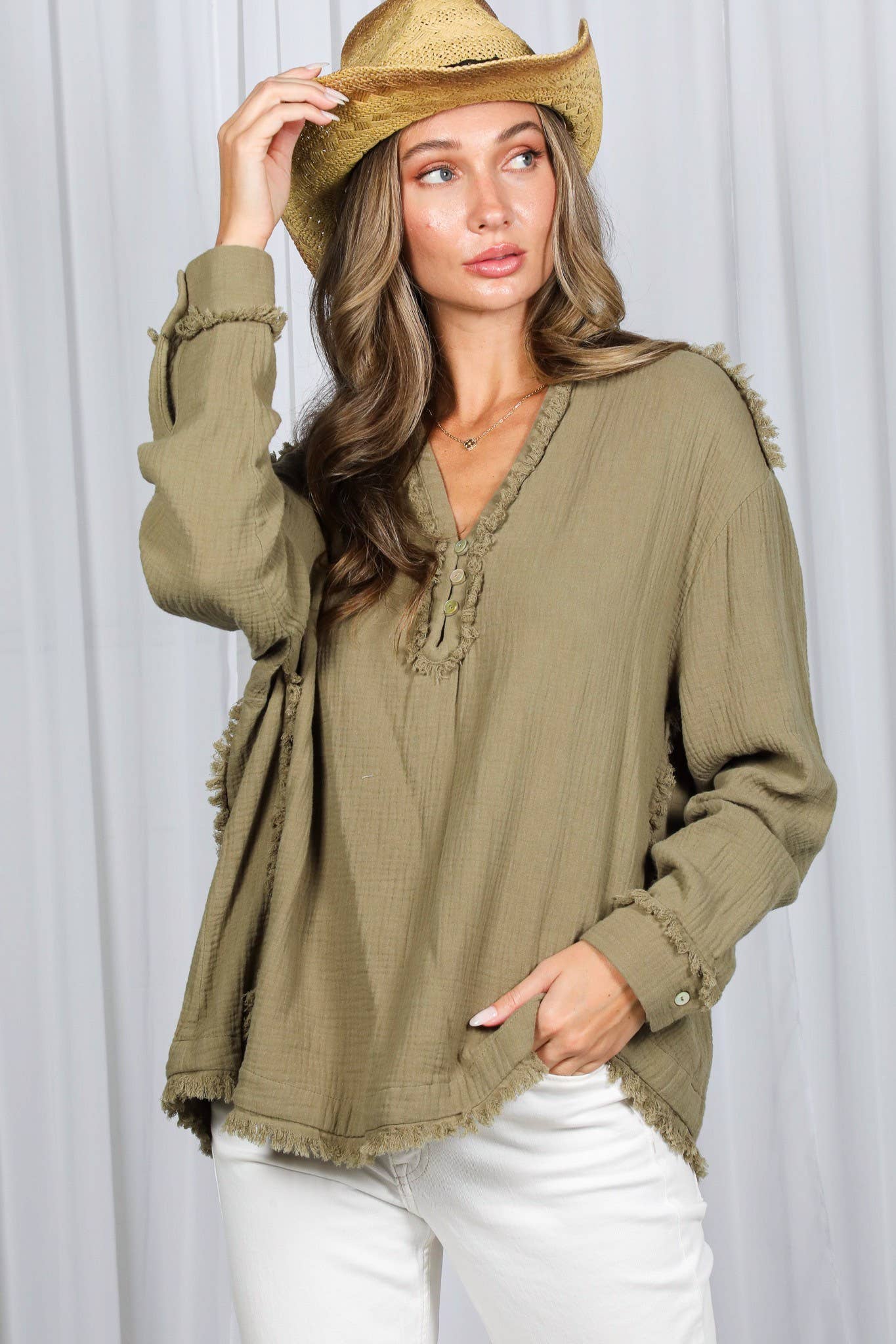Rory Olive Blouse