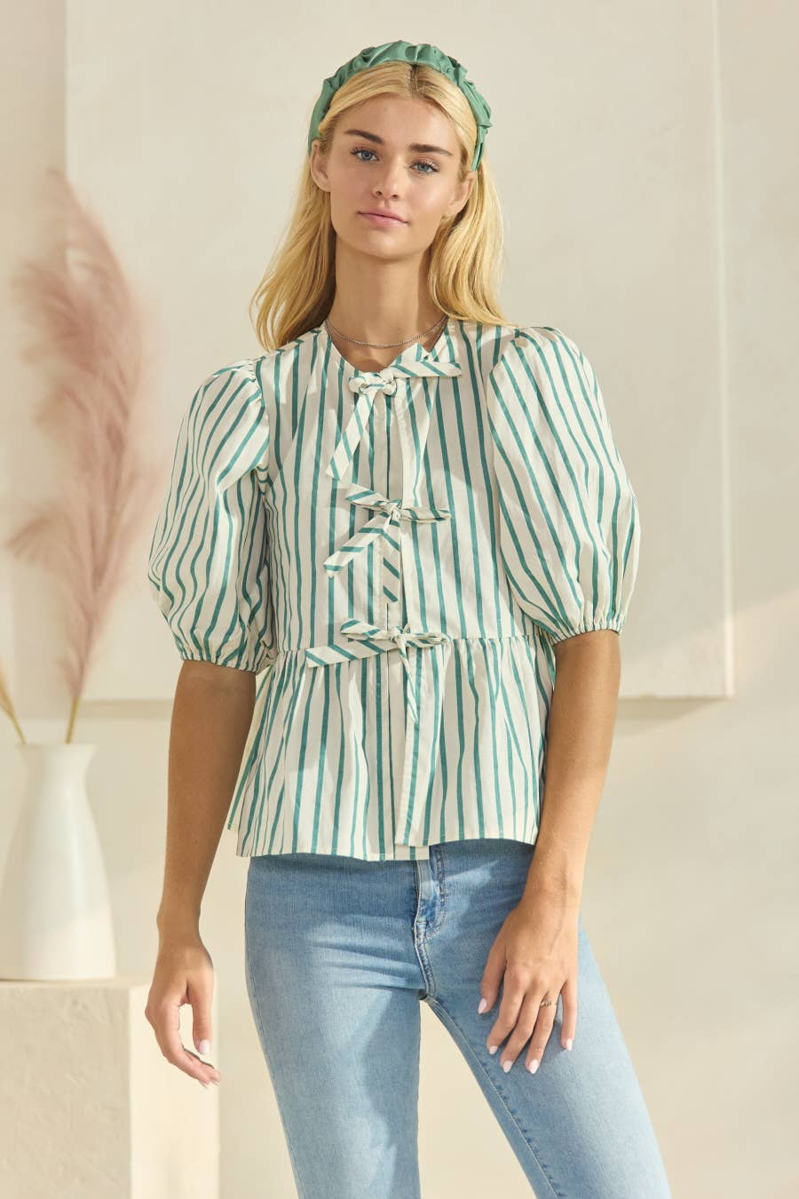 Shannon Sage Stripe Top