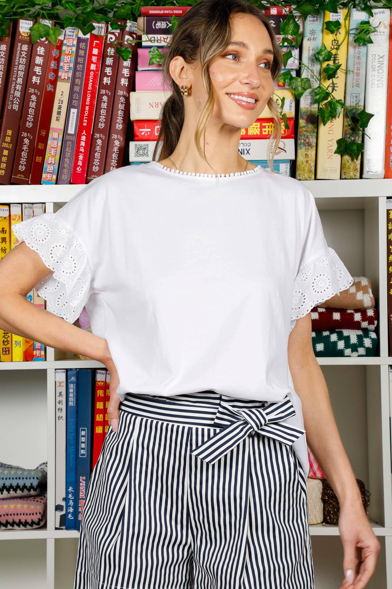 Elenore Eyelet Top