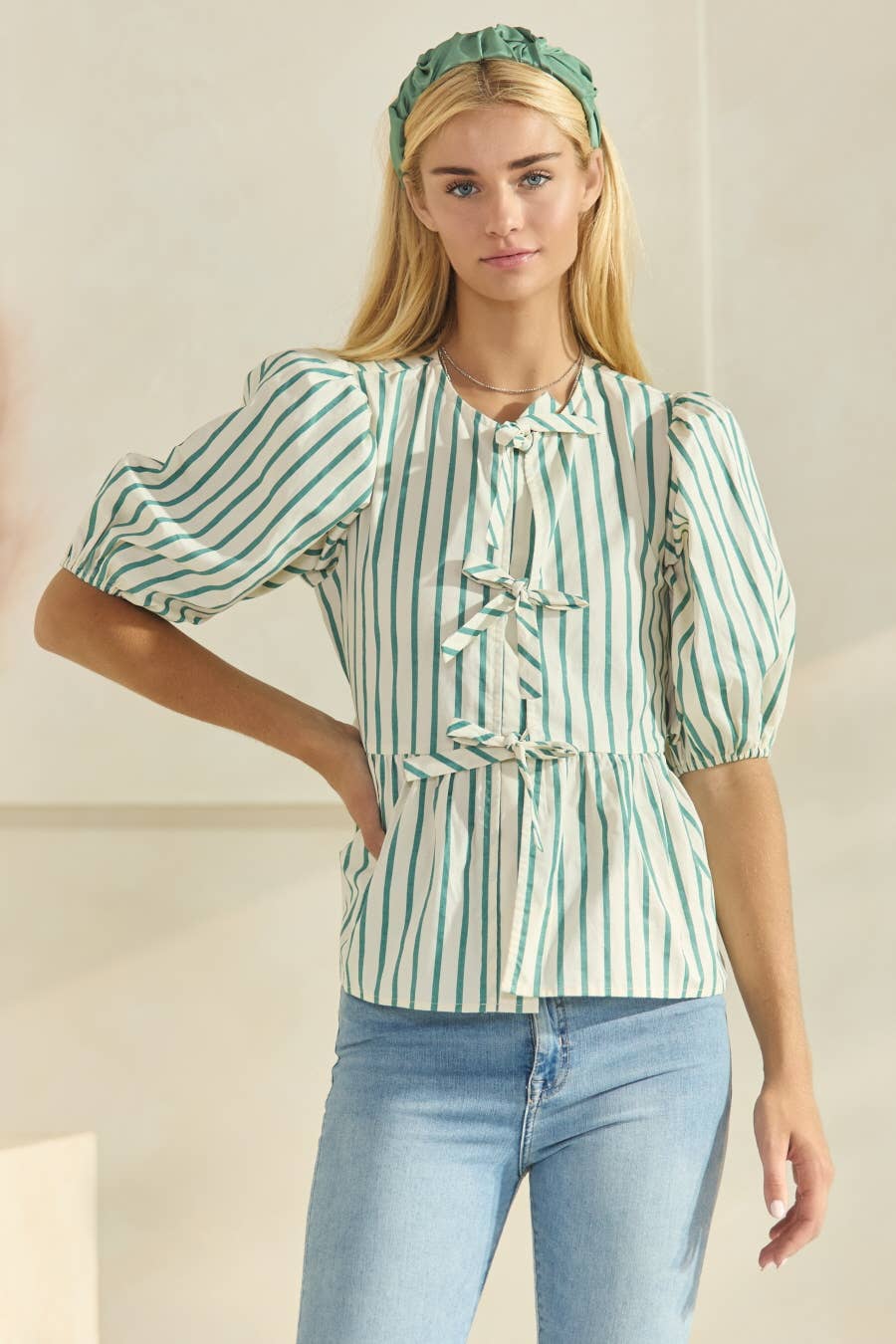 Shannon Sage Stripe Top
