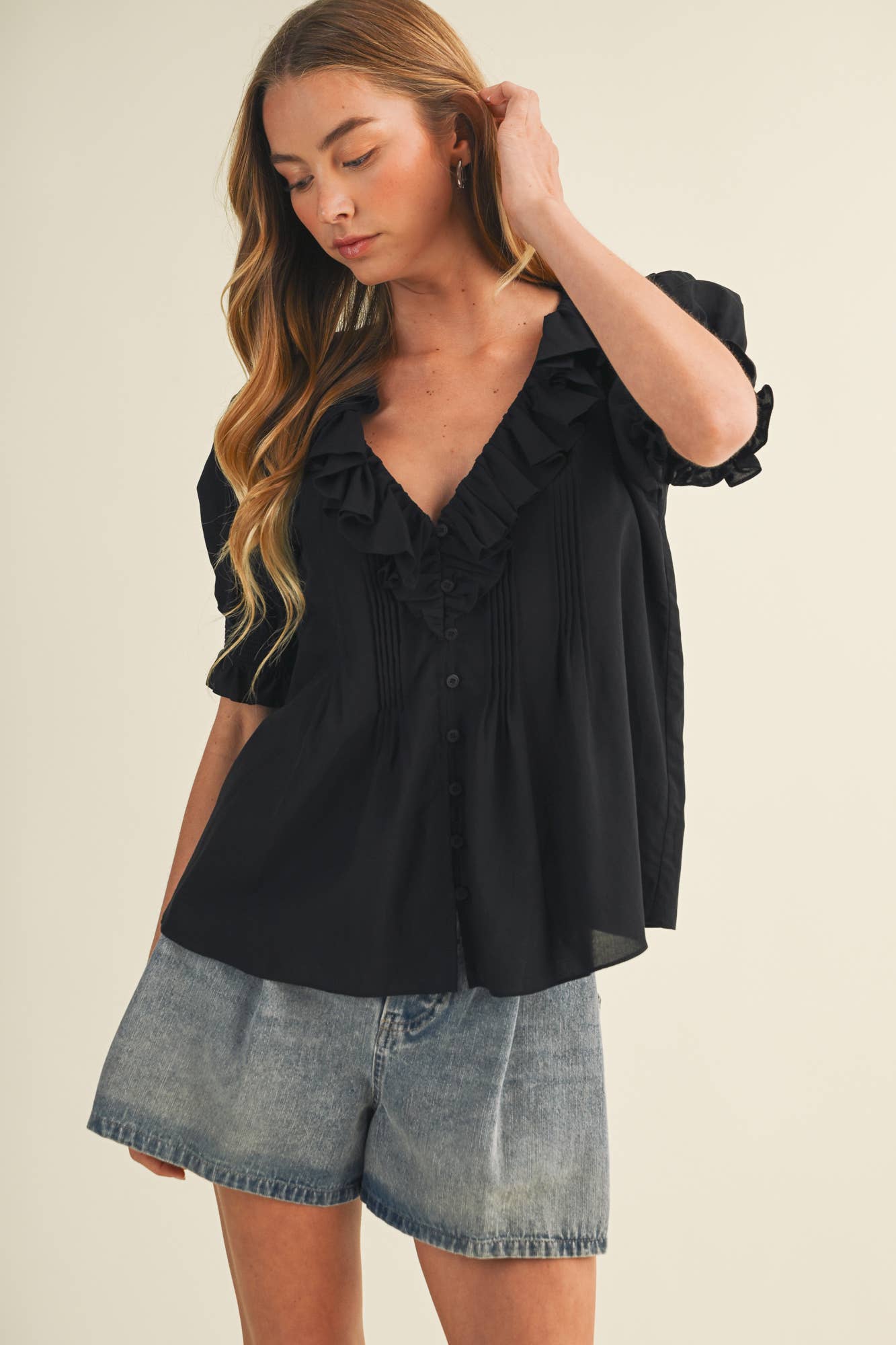 Pintucked Poplin