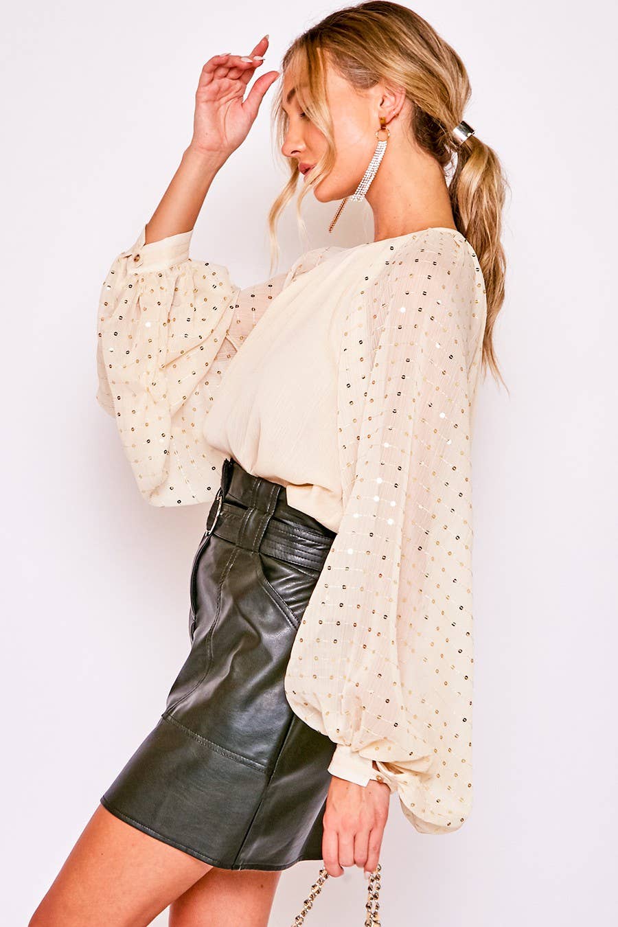 Rue Balloon Sleeve Blouse
