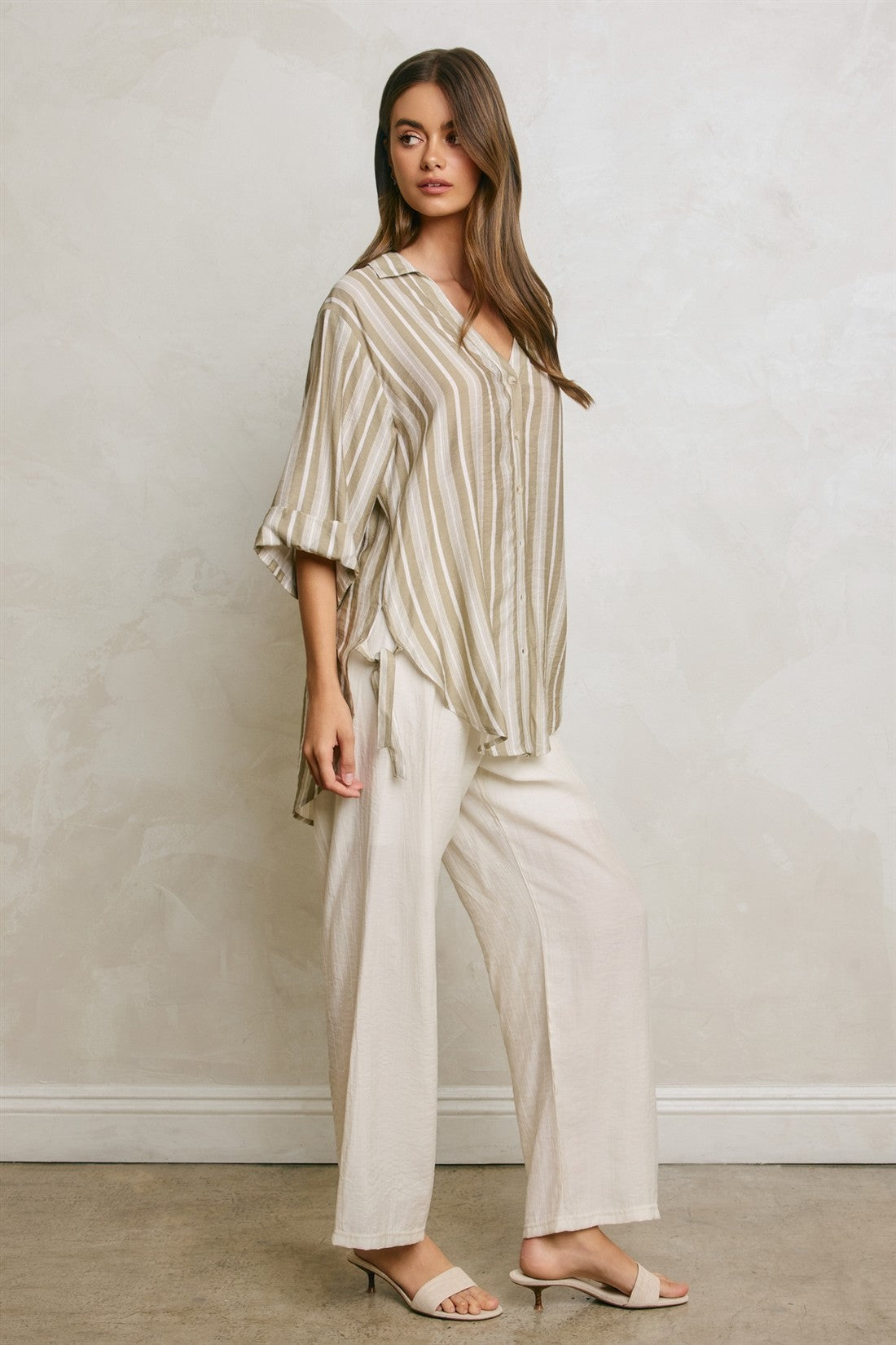 Sage and Stripes Blouse