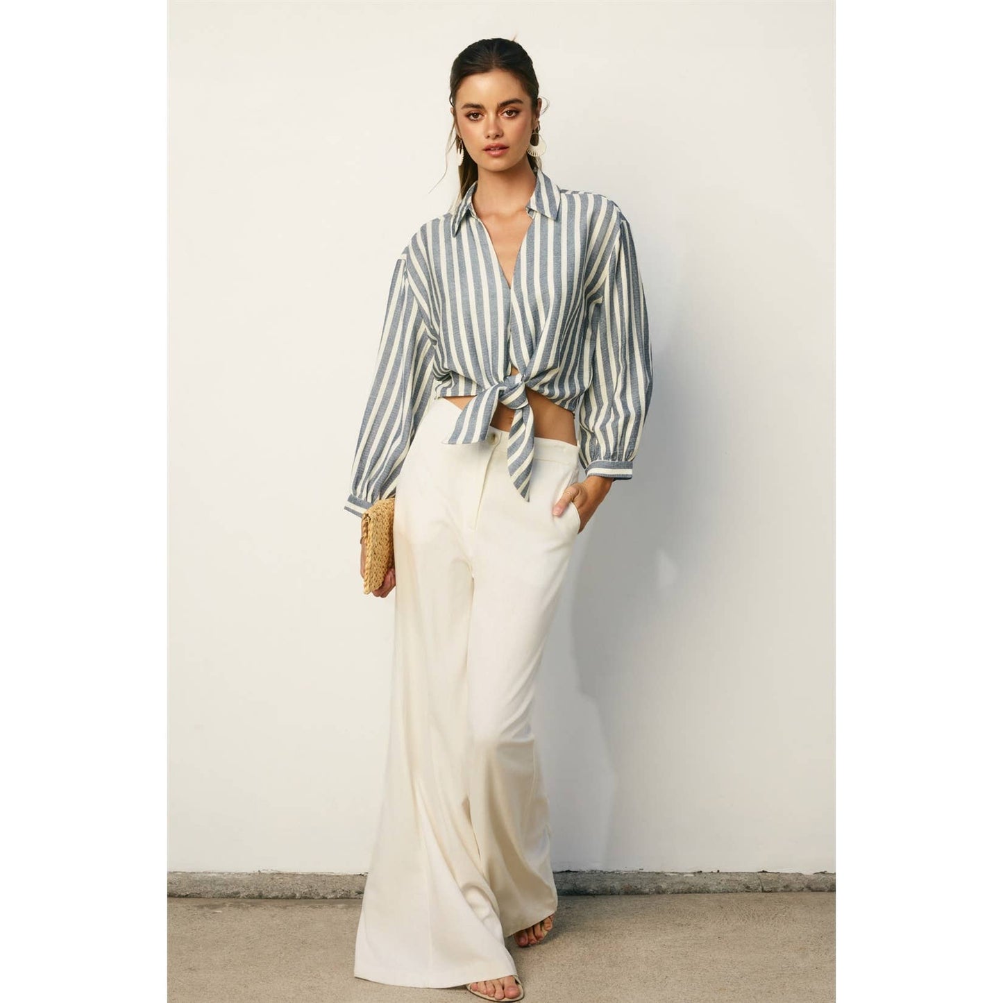 Saltwater Stripe Knot Front Shirt