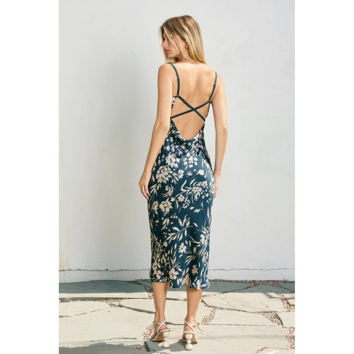 X Back Midi Dress