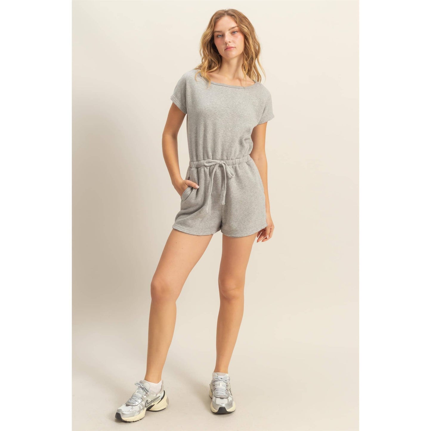 Chill Drawstring Waist Romper
