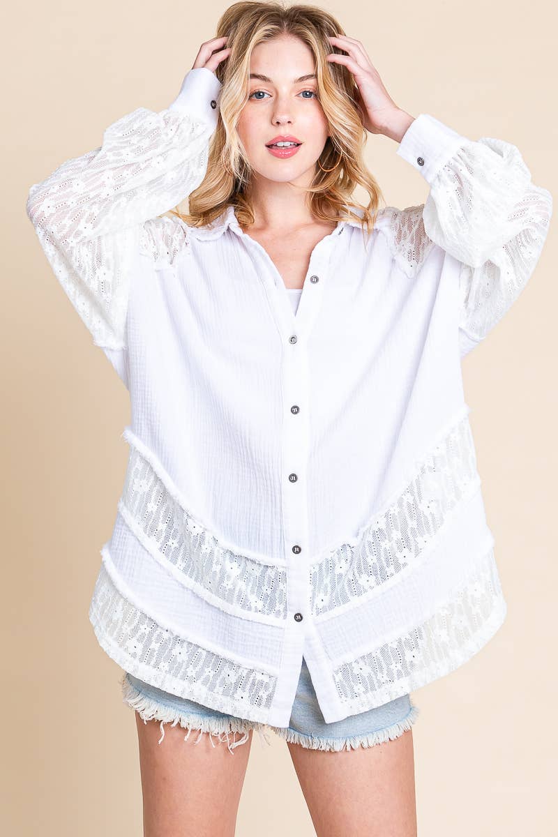 Cotton & Lace Blouse