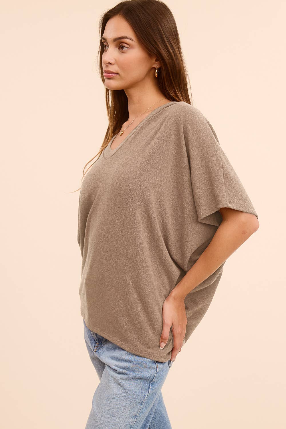 The Margot Crepe Hacci Dolman Top