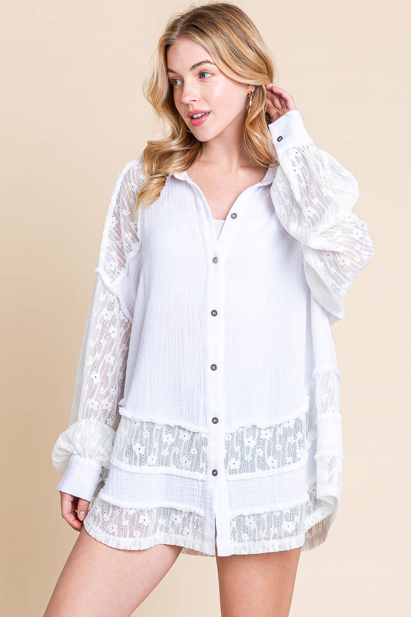 Cotton & Lace Blouse