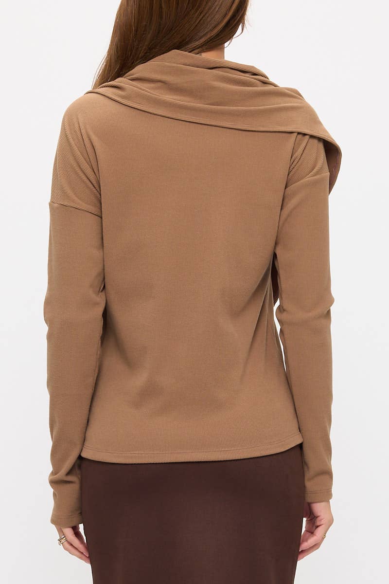 Audry Draped Shawl Top