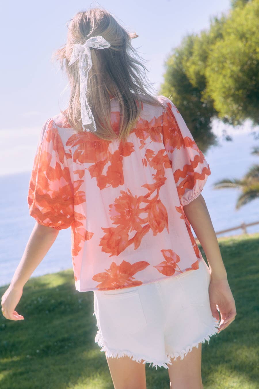 Apricot Blooms Blouse