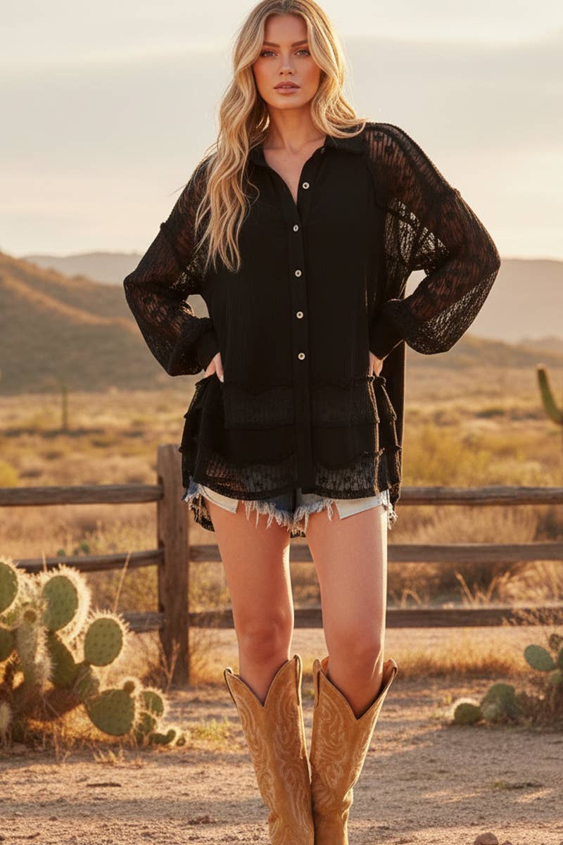 Cotton & Lace Blouse