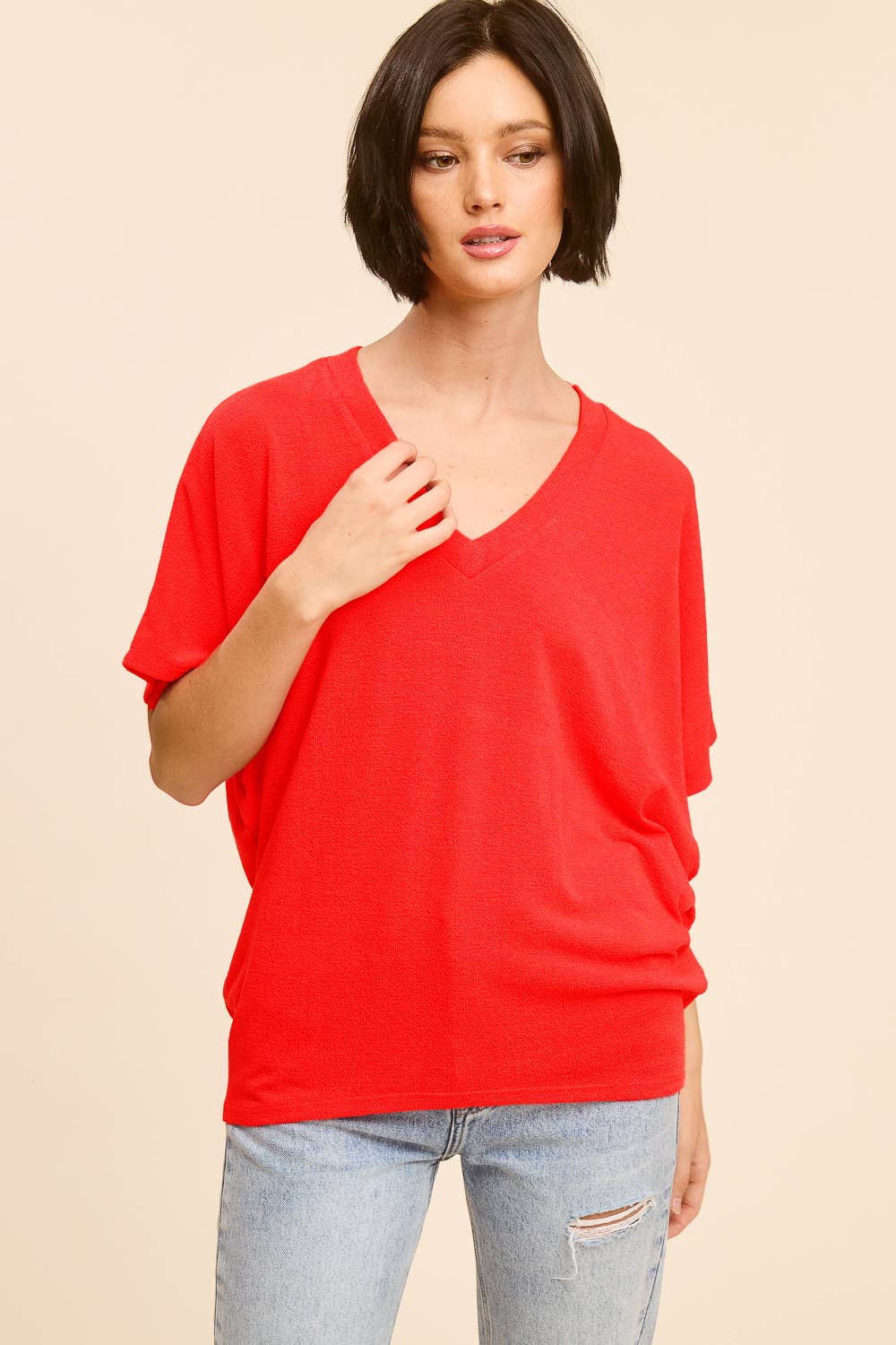 The Margot Crepe Hacci Dolman Top