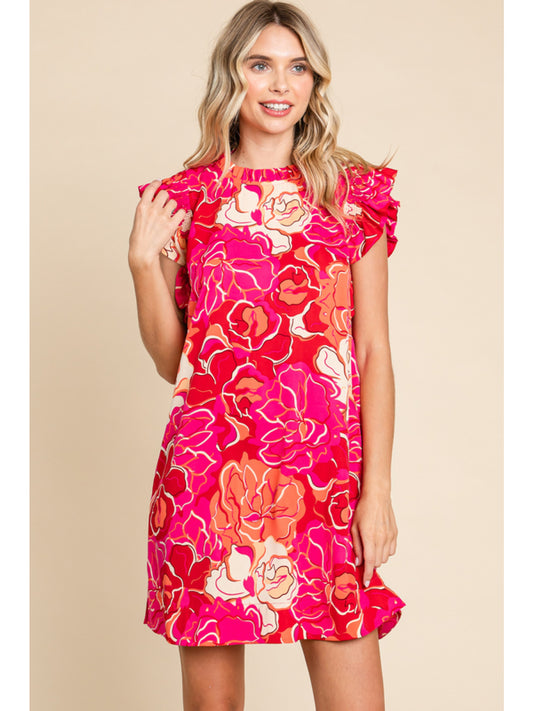 Magenta Blossoms Dress